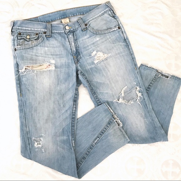 true religion distressed jeans